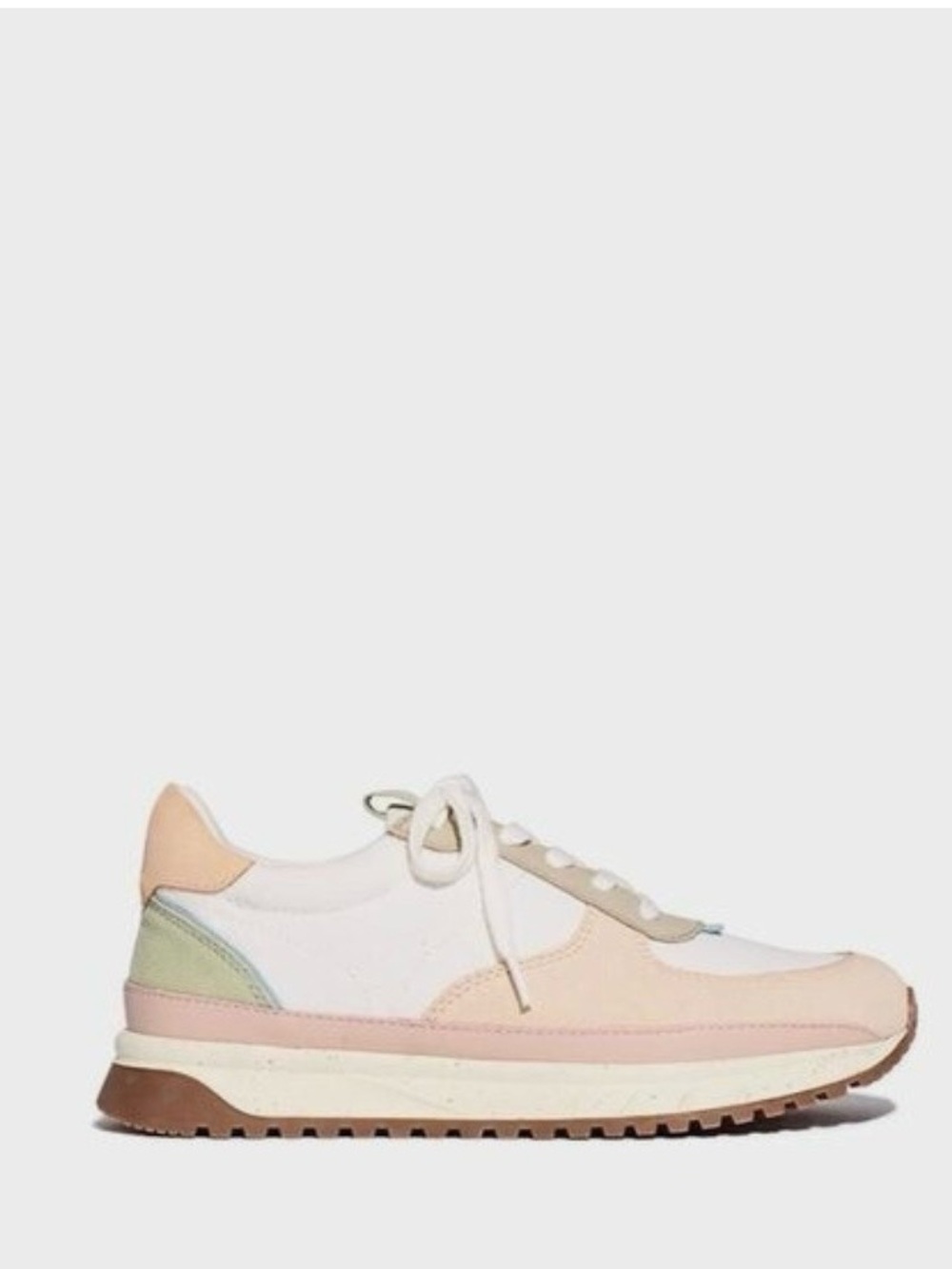 NWOT Madewell Women’s Pastel Pink Multi-Accent Retro Runner Sneakers - Picture 2 of 8
